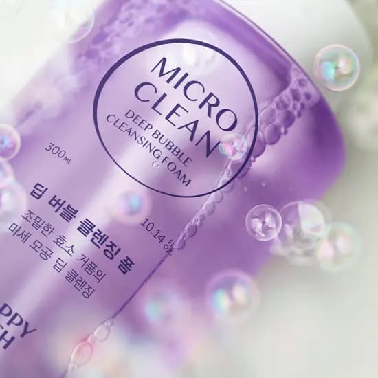 ORDER HÀNG HÀN QUỐC HAPPY BATH MICRO CLEAN DEEP BUBBLE FACE CLEANSING FOAM – BỌT BIỂN SIÊU NHỎ, “ĐÁNH BAY” BỤI BẨN, CHO DA SẠCH MỊN TINH KHIẾT!